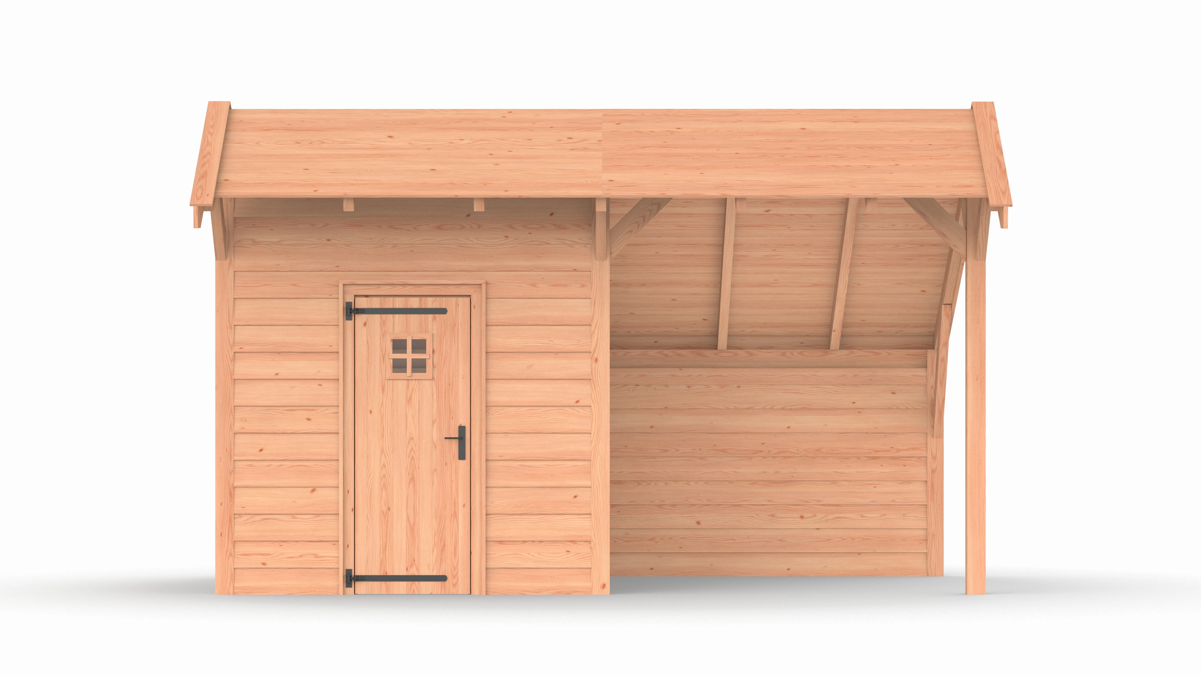 Douglas kapschuur, 500 x 300, met schuur en achterwand, Westwood Comfort - Afbeelding 4